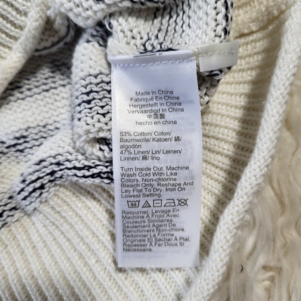 J.Crew Relaxed Linen Beach Sweater With Gold Shoulder Buttons - XS - Picture 10 of 14